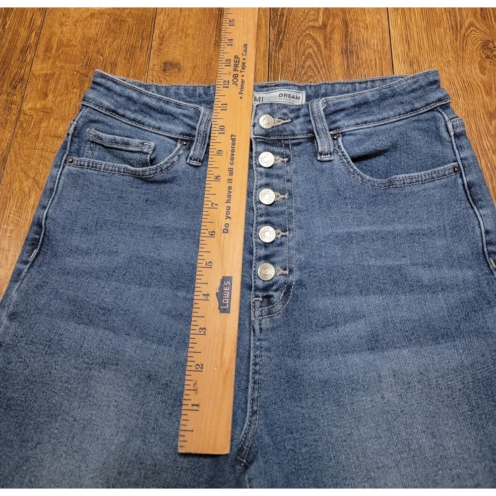 Ymi Dream Jeans Women's Cropped Fitted Stretch High Rise Button Fly Size 11/30 - Picture 3 of 7